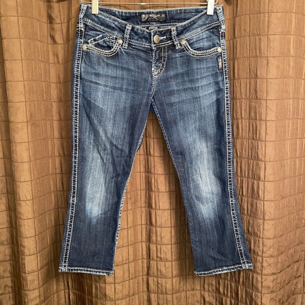 Silver Jeans Mckenzie Flap Capri Womens Size 27